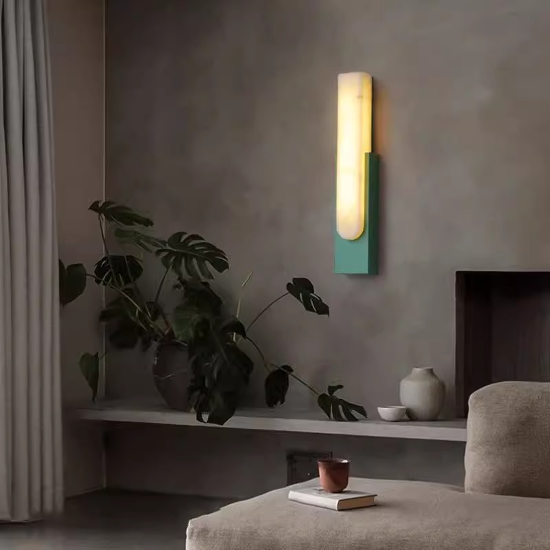 Lámpara de pared LED nórdica de piedra antiniebla para sala de estar, dormitorio, escalera, pasillo, balcón, lámpara de noche de lujo.