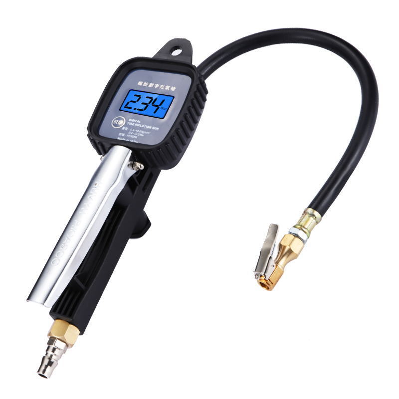 Monitor de neumáticos con visualización digital de alta precisión medidor de presión de neumáticos con pistola de aire