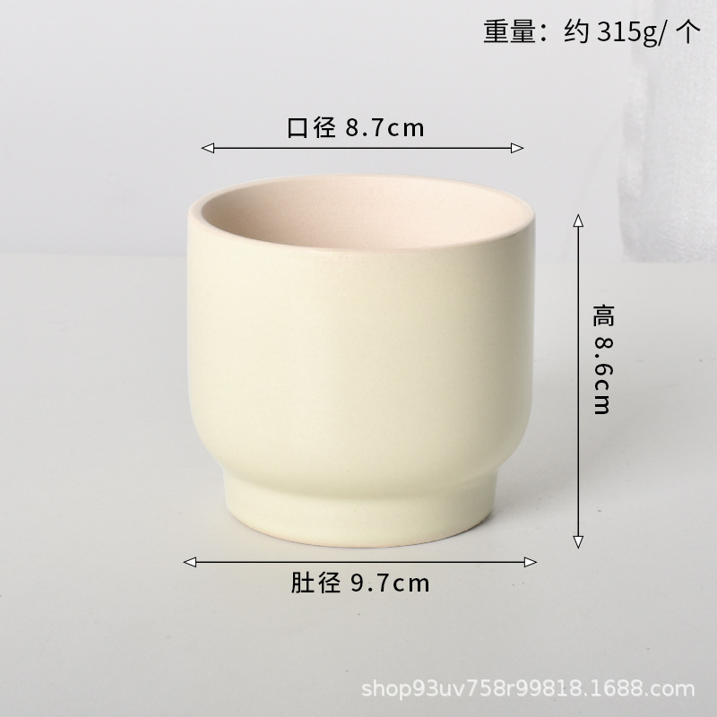 Pot de cerámica crema INS lujo ligero de alto nivel sensación de plantación de orquídeas mariposa simple orquídeas plantación de pot de porcelana blanca Dehua