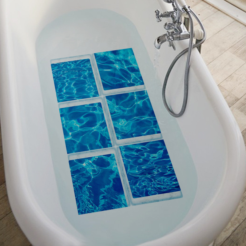 Sparkling Ocean Bathtub Decorative PVC Sticker N1423 Cross Border Shower Room Toilet Decorative Wall Sticker