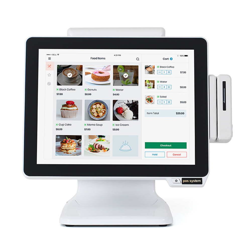 收银机批发松田pos收银机厂家餐厅酒店超市连锁通用批发一体机