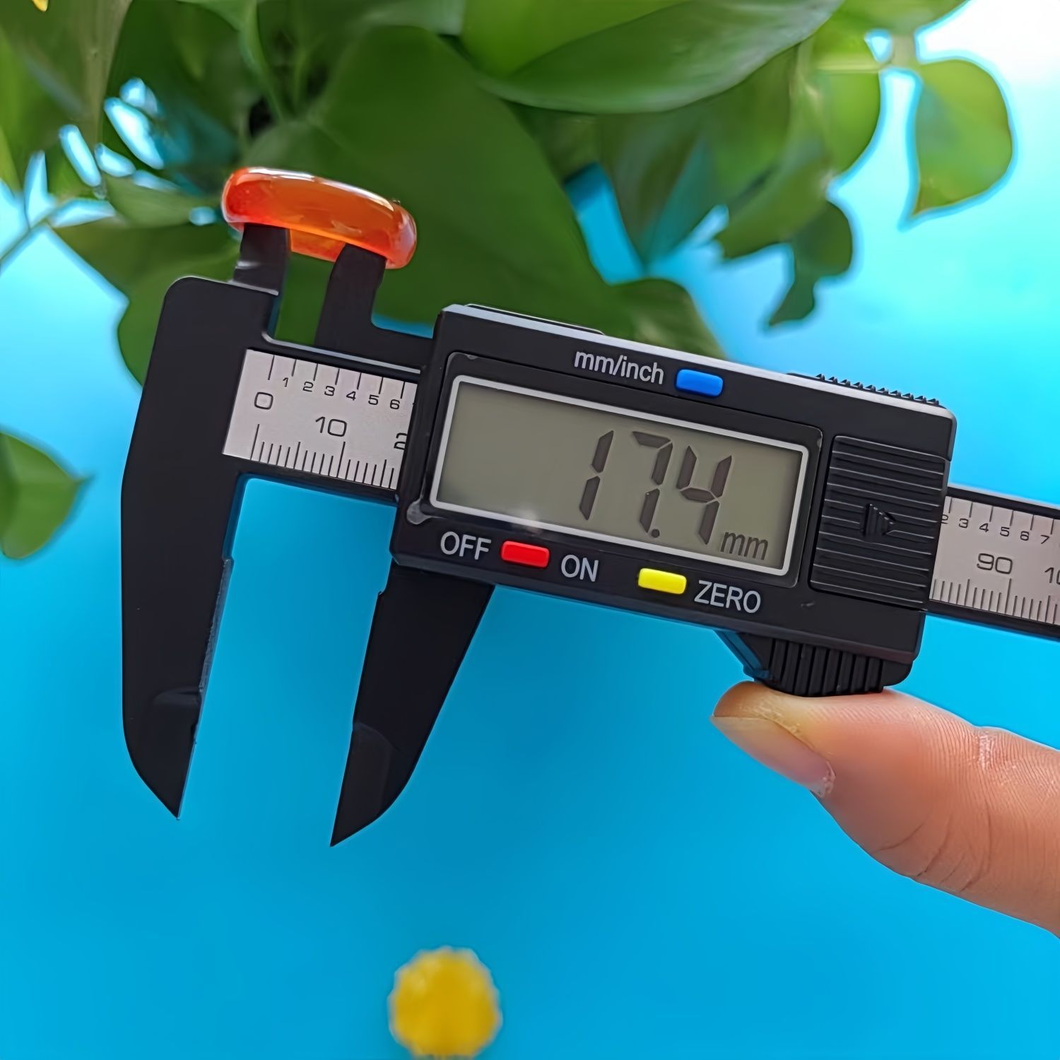 电子数显塑料家用游标卡尺高精度小型手镯珠宝塑料文玩测量150mm