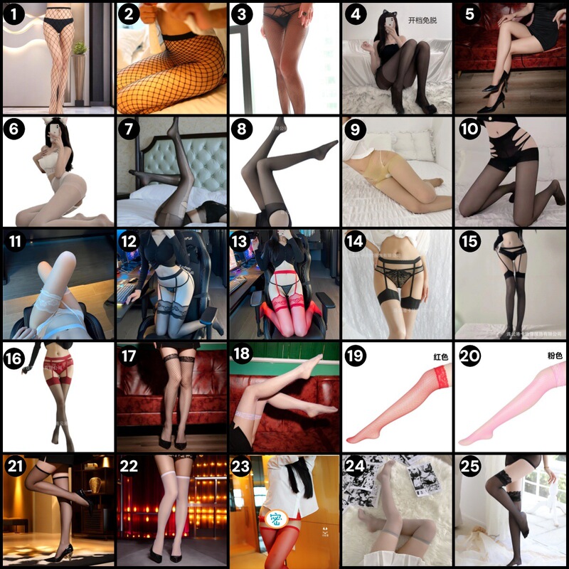 Stockings, Fishnet Stockings, Open Stockings, Sexy Women's Thigh-High Stockings, Women's Stereo Fishnet Stockings, Various Lace Trims