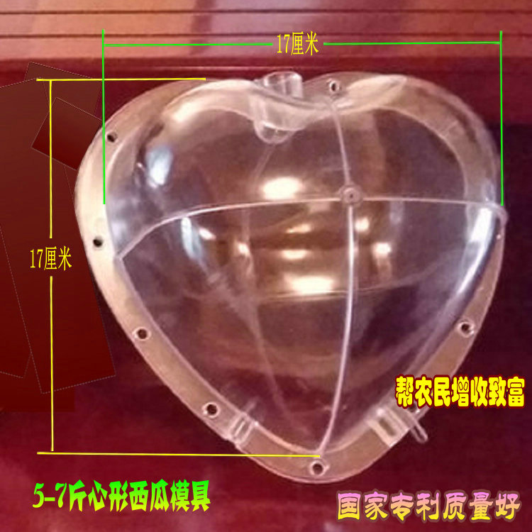 17公分心形西瓜模具采摘园6斤心型西瓜定形文玩范制葫芦定型模具