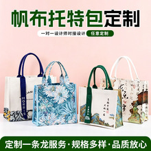 现货时尚手提托特包女上班通勤伴手礼端午覆膜立体袋高级感可定制
