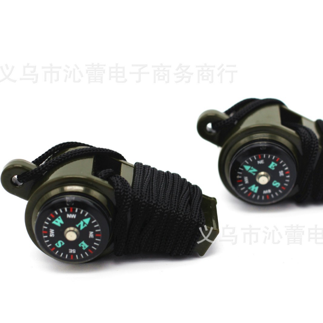 Outdoor multifunctional survival whistle/coach referee whistle/Compass thermometer three-in-one whistle