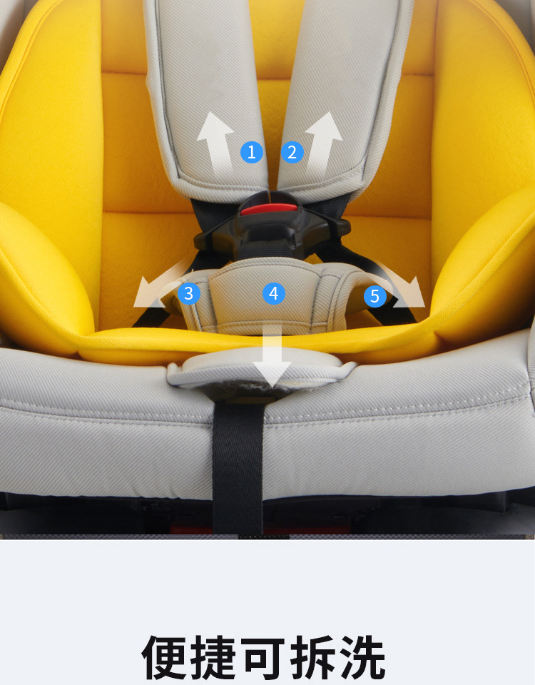 0-4 Years Old Kidsren's Safety Seat Eco Certified Sitable and Reclining Multi-Position Adjustable Baby Seat Car Universal Type