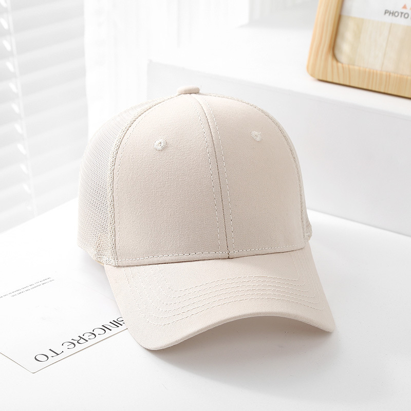 Sombreros para niños, sombreros para el sol, gorras de primavera y otoño, gorras de béisbol coreanas para padres e hijos, gorras de media malla con protector solar de moda para hombres