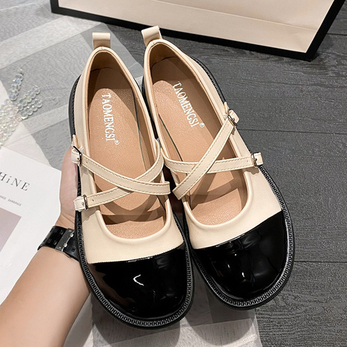 【Suyin Yin Style】Moreau Garden _ Retro Round Head Cross Strap Thick Sole Mary Jane Women's Shoes