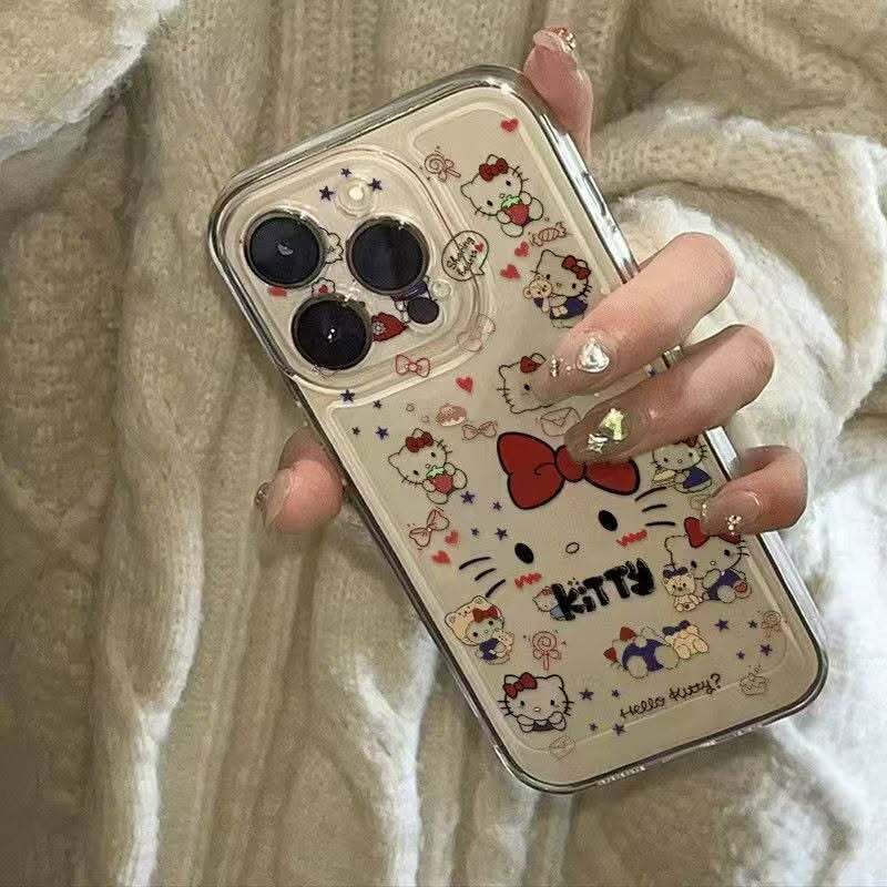 Bow Tie Kt Cat iPhone 17 Pro Max Phone Case Suitable for Apple 16 Pro 14 Transparent 15 Cross-Border 13 Soft