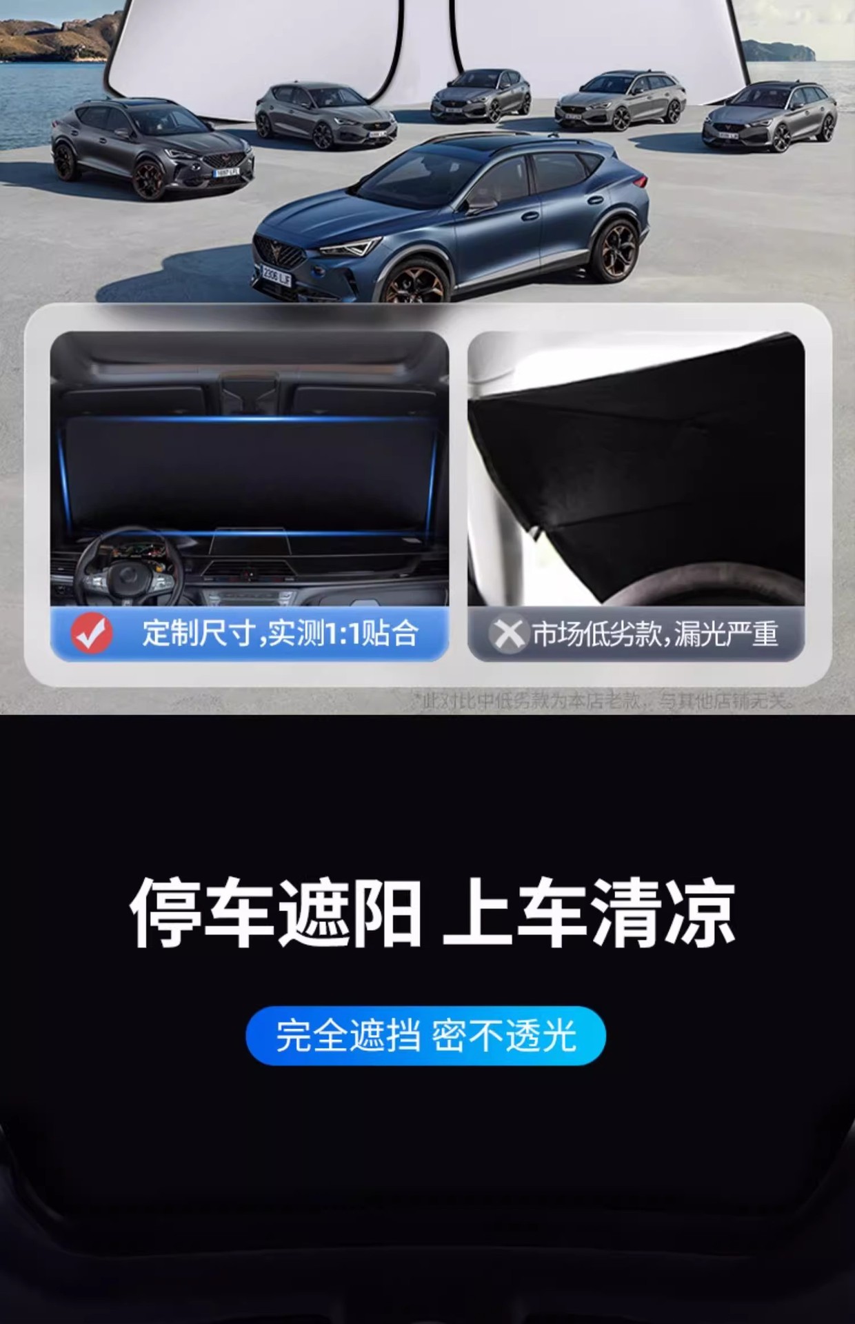 Car sun visor silver-coated sun visor double ring titanium silver front visor summer sun protection and heat insulation sun visor folding sun visor