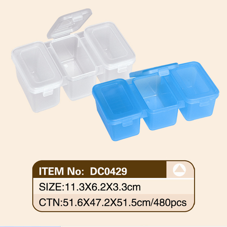 Huipinmei DC0429 Portable Medicine Box Wholesale Small Medicine Box Portable Medicine Box Portable Plastic Medicine Storage Box