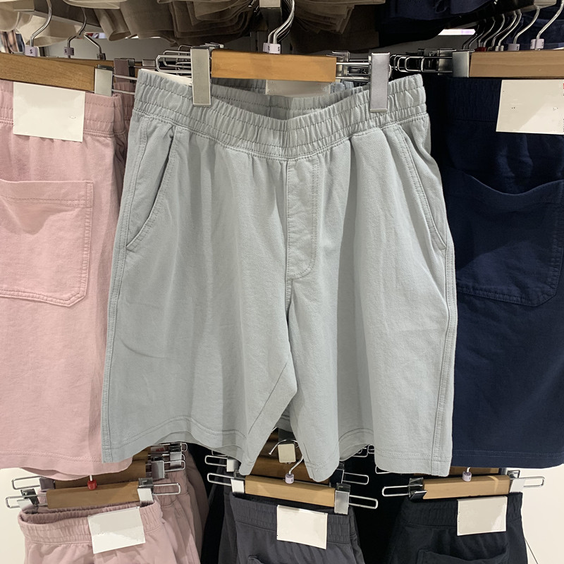 URAZ men's and women's summer washed knitted elastic shorts casual pants C474129/467797/477950