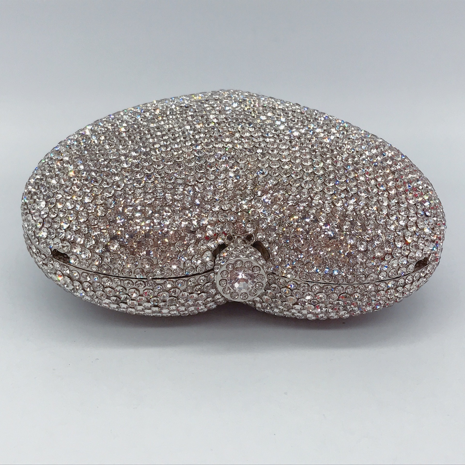 Bolsa de cristal de amor transfronterizo diamante de mano bolsas de mujer de diamantes de lujo lentamente taladro de fiesta vestido de noche bolsas cheongsam