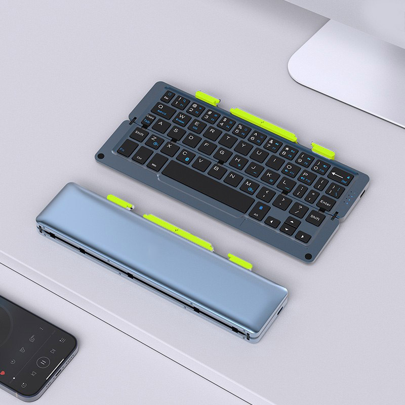 Teclado Plegable Bluetooth GK618 Aleación de Aluminio Inalámbrico para Tableta image 14