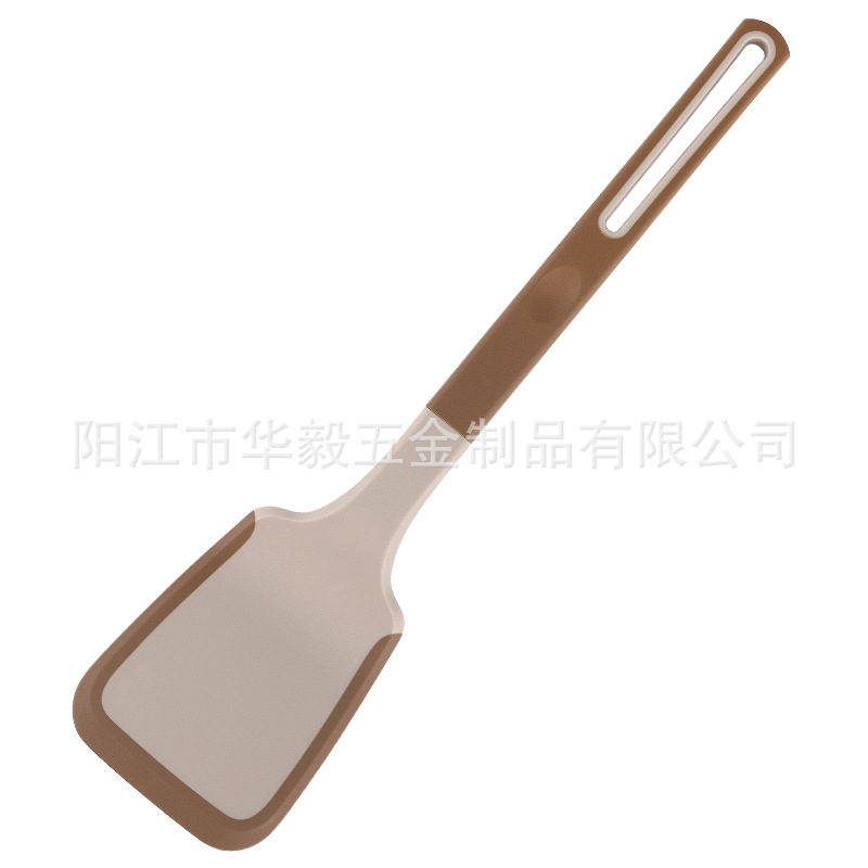 新品硅胶厨具套装双色硅胶手柄铲勺不粘锅铲子套组食品级漏勺厂家|undefined