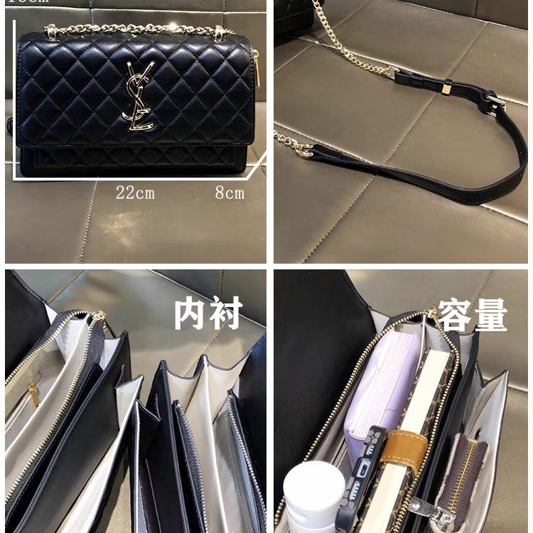 香港品牌链条包包女2025新款今年流行高级感菱格通勤单肩斜挎包潮|undefined