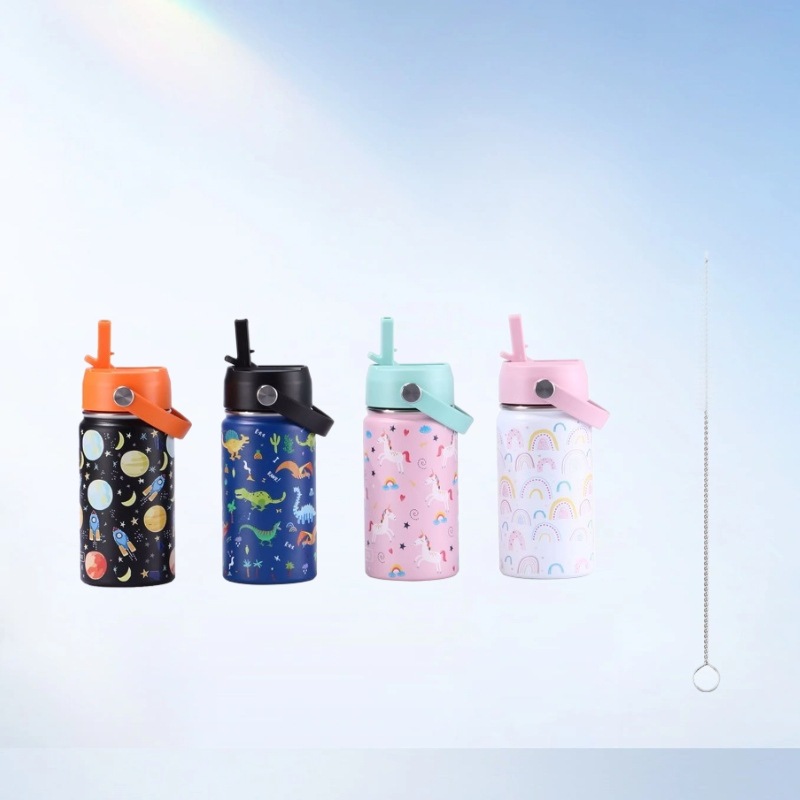 Portable Space Pot Student Drop-resistant Cute Cartoon Children's Water Cup 304 Double-layer Vacuum Thermos Cup