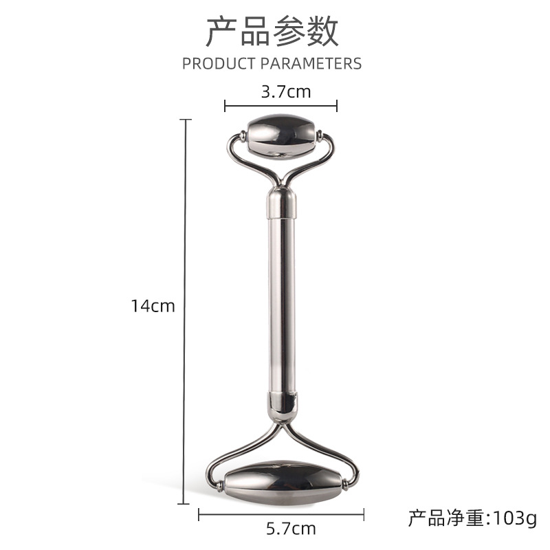 El masajeador de rodillos de acero inoxidable de venta caliente puede imprimir el fabricante de barras de belleza de rodillos de acero inoxidable LOGO304