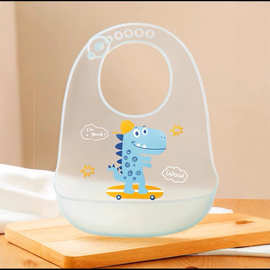 婴儿吃饭围兜宝宝辅食喂饭兜小孩儿童口水围嘴罩衣硅胶防水防脏夏