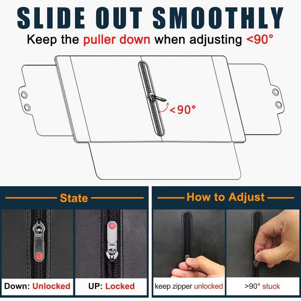 Cross-Border New Model Car Polarized Sun Visor with Zipper Extension, Polarized Anti-Glare Mask, Anti-Glare Three-Sided Shading