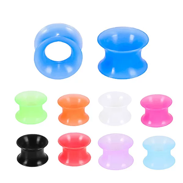 Soft Silicone Double Horn Ear Expansion 3-25mm Human Puncture Ear Expansion Jewelry