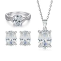 Ring TL-066 + Ear Stud TLED121 + Necklace TLXL152