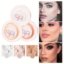 OCHEAL跨境哑光粉饼持久控油遮瑕散粉蜜粉防水提亮定妆粉高光粉膏