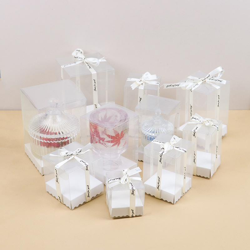 Meilier aromaterapia vela embalaje caja de regalo aromaterapia yeso caja de embalaje cuadrado caja de regalo de embalaje de plástico transparente