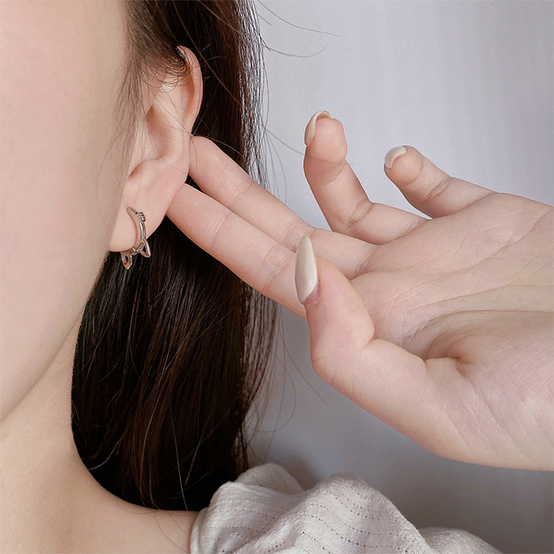 3g Weight Earrings, Ear Studs Classification 1 Pair Quantity Cat Copper Cute Fashion Sweet Earrings Ear Studs