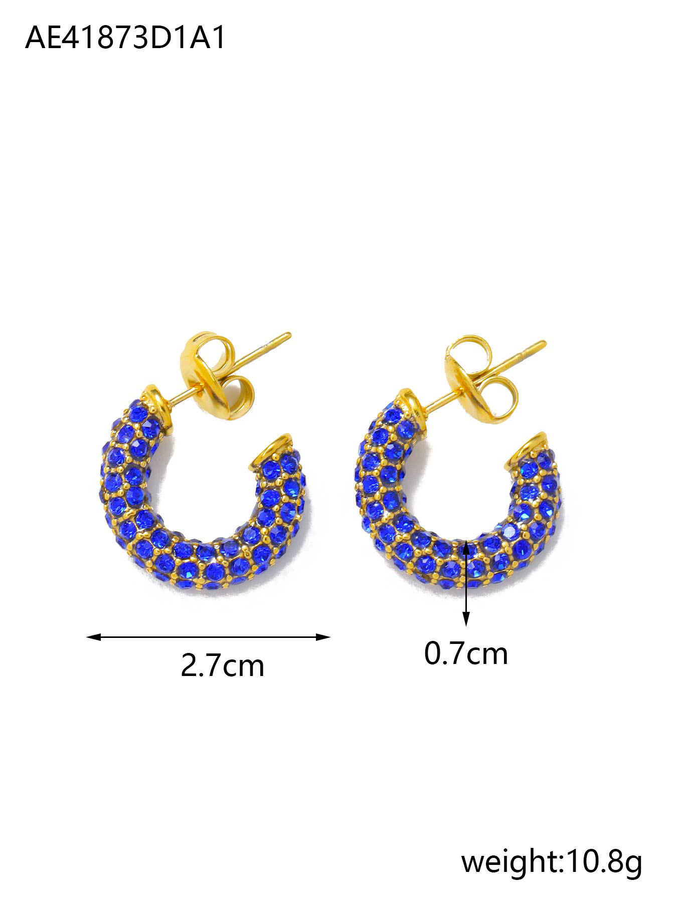 Casual Occasion 1 Pair Lady Geometric Plating Titanium Steel Zircon Earrings
