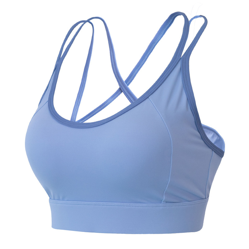 国境を越えた新しいスポーツブラ、耐衝撃ランニングヨガベスト、プッシュアップ一体型プロピラティスブラ