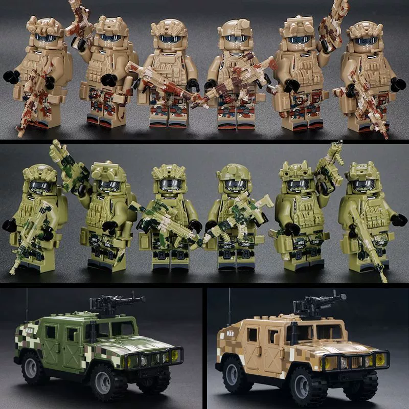 Lego, современные минифигурки, конструктор, солдат, оружие, оптом