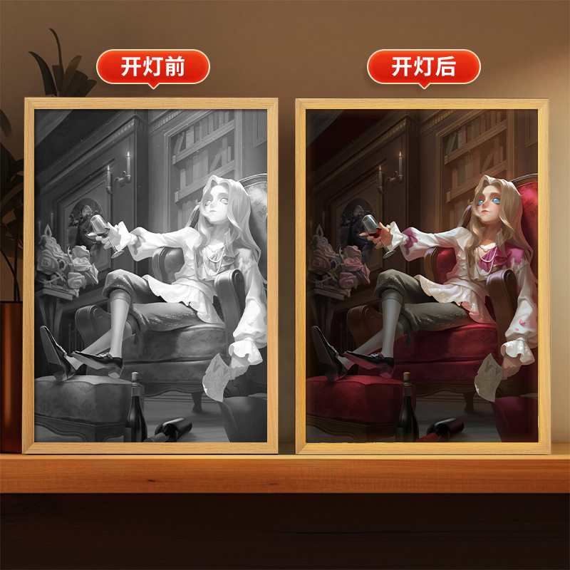 第五人格周辺照明絵画庭師漁師装飾クリエイティブ装飾品誕生日ギフトフォトフレーム雰囲気ナイトライト
