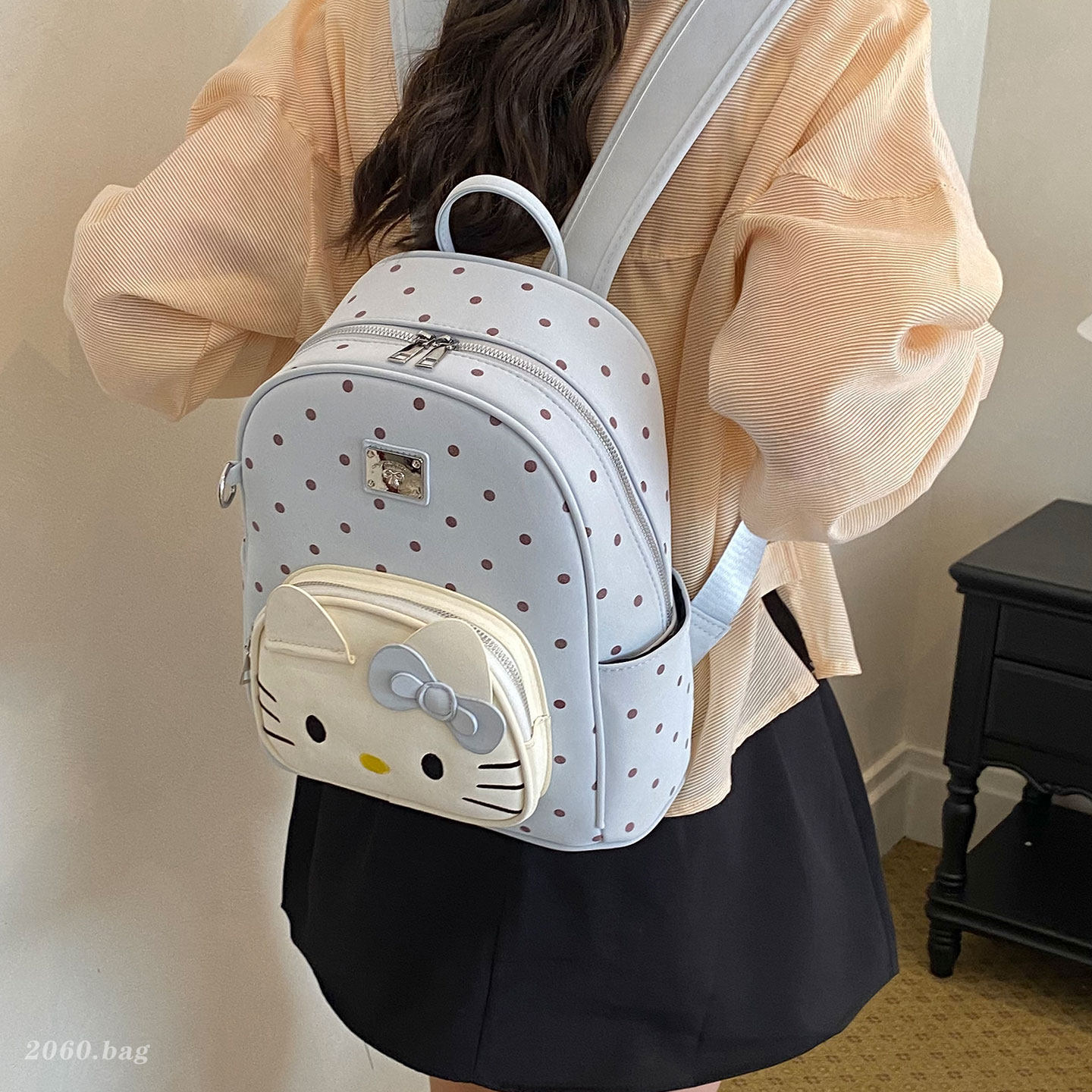 Bolsa de moda de alta capacidad de la universidad, bolsa de mujer, bolsa de viaje, punto de onda, bolsa de ocio de hombro, 2026 sensación de marea, nuevo estilo