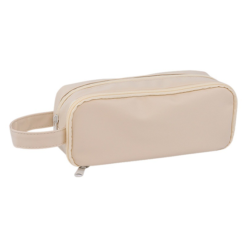 Caja de lápices de gran capacidad estilo japonés estilo simple doble capa estilo coreano caja de lápices nicho estilo no colisión caja de lápices de escuela secundaria