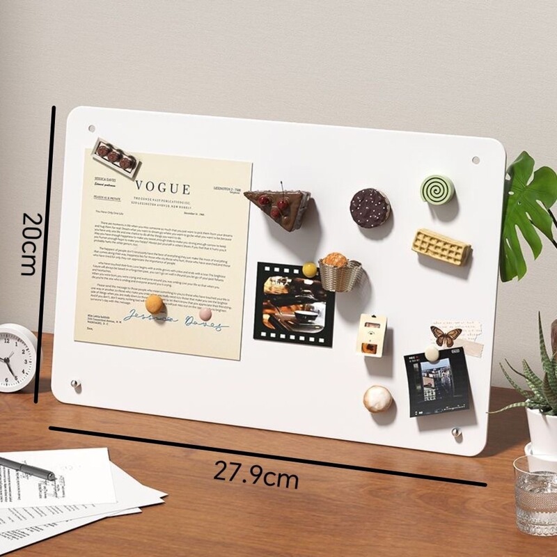 Desktop Magnetic Message Board, Home Standing Notepad, Solid Color Office Memo Reminder Board, Photo Wall Magnetic Board