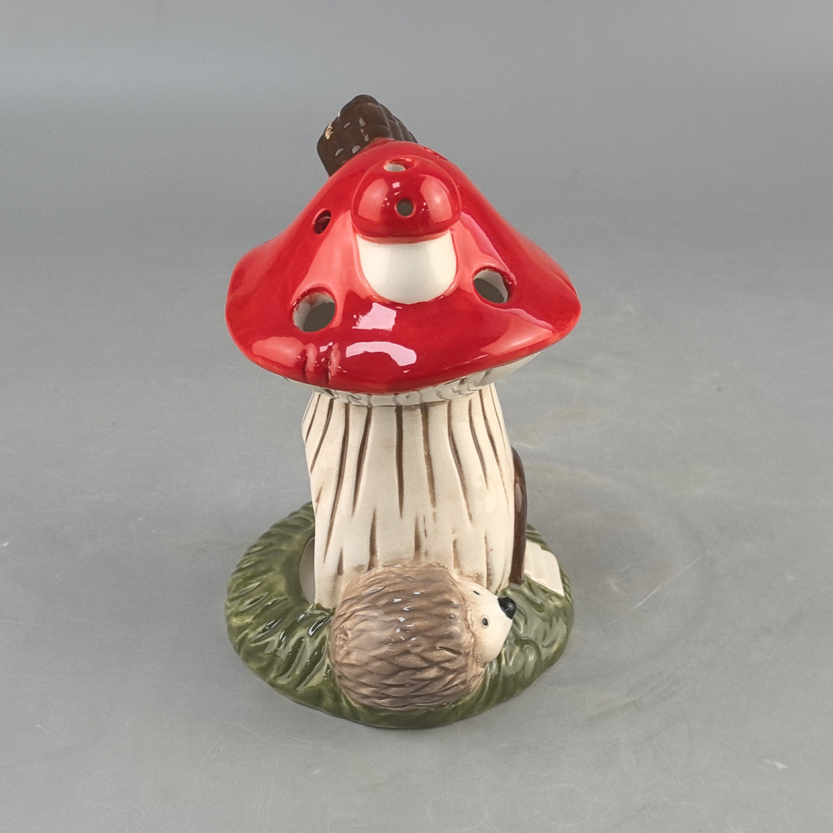 Velas de hongos creativas transfronterizas personalizables, artesanías de cerámica de casa pequeña, decoraciones de escritorio lindas de alto valor