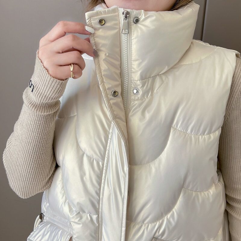 Chaleco de mujer para invierno, chaleco acolchado con cordón_voghion.com