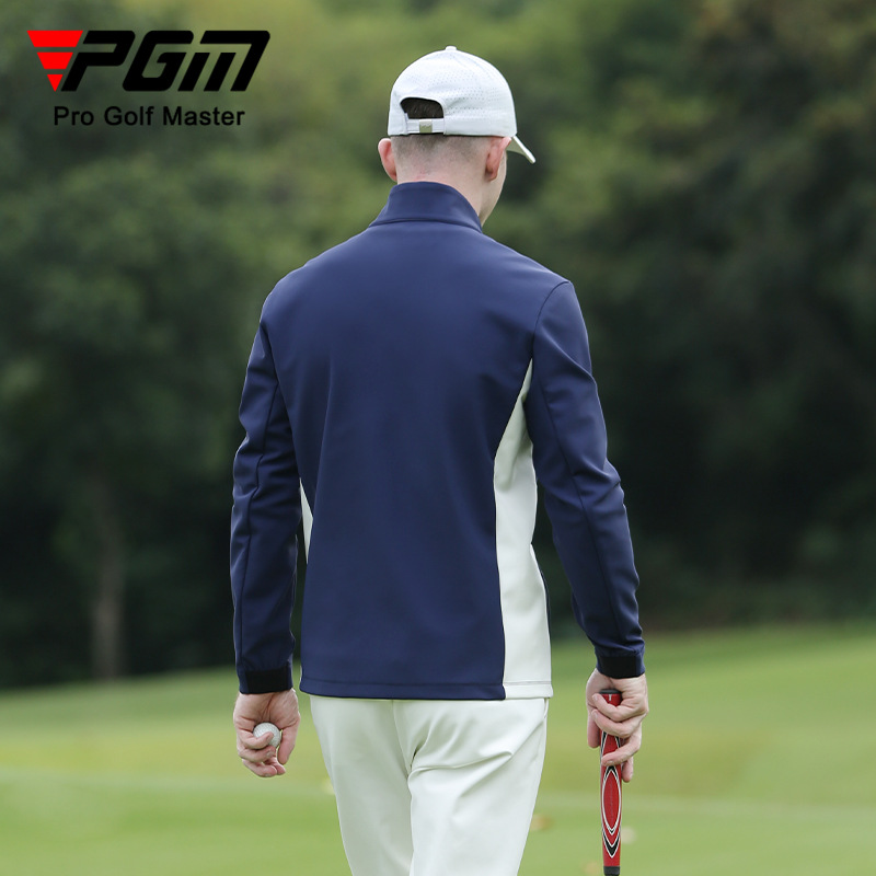 Áo khoác golf nam dài tay mùa thu đông, lót sưởi ấm hấp thụ ánh sáng — Yf524-màu Xanh nước biển (Ánh sáng và sưởi ấm bên trong), Yf524-trắng (Ánh sáng sưởi ấm bên trong), Yf524-màu Xám (Ánh sáng sưởi ấm bên trong)