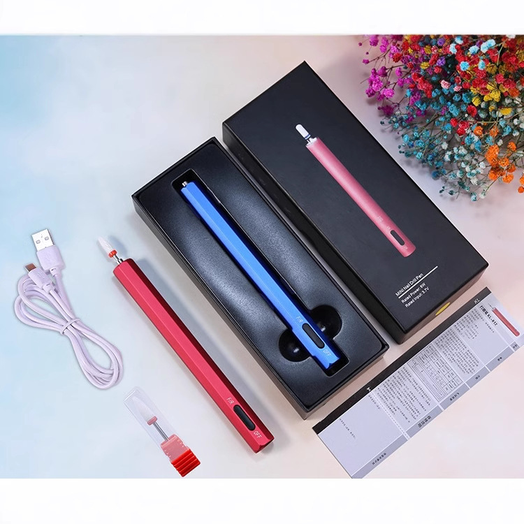 新款厂家usb充电美甲打磨机迷你便携笔式美甲笔电动卸甲机 磨甲器