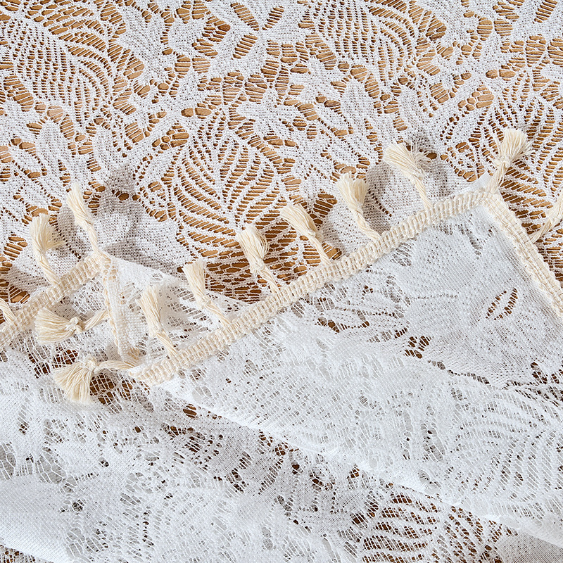 Mantel de comedor de encaje pastoral francés, mantel rectangular de lujo ligero, de alta calidad, mantel de mesa de centro para el hogar, tela antideslizante y resistente al desgaste