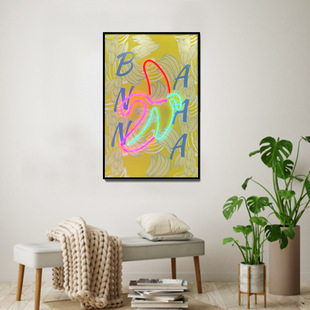 Source Factory Wholesale Wall Decoration Neon Light Painting Room Decoration Party Layout Cross-Border Led Light Painting