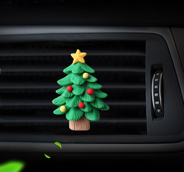 65g Weight Car-Mounted Air Conditioning Aromatherapy Decorations Gift Santa Claus Elk Bell Car Ventilator Perfume Clip Ornaments