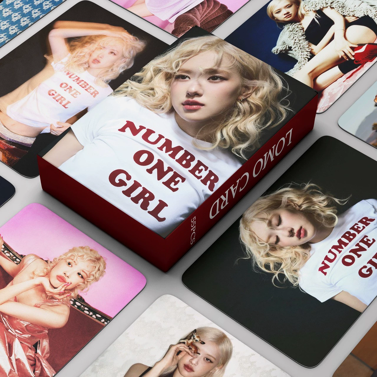 [Большой тираж в наличии] 55 карточек из альбома Rose "Number One Girl" — сувенирная LOMO-карта с изображением участницы