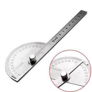 Protractor angle ruler indexing gauge stainless steel angle gauge angle ruler 180 degree semicircle woodworking angle ruler 14cm
