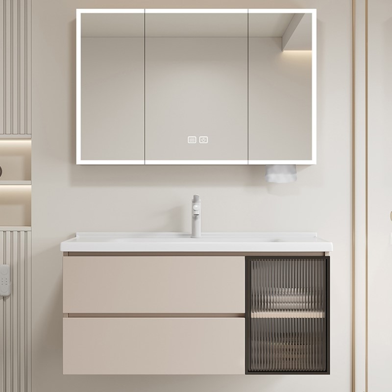 Gabinete de baño de aluminio cerámico de abeja grueso espacio combinado lavabo cerámico lavabo lavabo lavabo