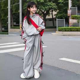 女大童秋季套装2025春秋新款洋气小香风时髦开衫卫衣运动服两件套