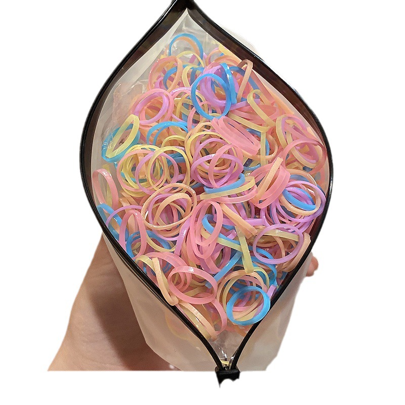 Banda de goma para niños banda de pelo femenino lazo de pelo alto elástico grueso desechable durable cuerda de pelo grueso los niños femeninos no lastiman el cabello