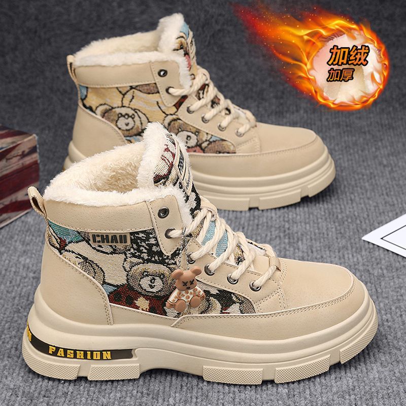 Martin botas para hombres 2024 nuevos zapatos de invierno para hombres más terciopelo grueso calentamiento zapatos de algodón de nieve para hombres botas de trabajo para hombres